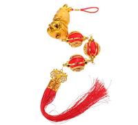 VANZACK Pack of 2 Hanging Lanterns for Chinese New Year 2026, Horse Pendant with Red Tassels, Chinese New Year Ornaments, Feng Shui Decoration for Indoor and Outdoor Use