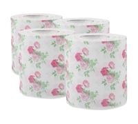 VANZACK Paper Toilet Rolls Rose Flower Print 4 Pieces Decorative Comfortable Experience for Home Travel