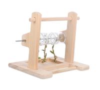 VANZACK Parrot Playground Natural Wood Stand for Macaws and Cockatiels Chewing Toy Perch Secure Nonslip Base for Bird Cage Accessories and Paw Grinding Needs