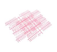 VANZACK Plastic Letter Board Letters Changeable Plastic Alphabet Set 2 Pcs Resistant to Deformation with Stylish Pink Design for Felt Message Board for Office Decor and DIY