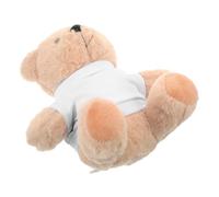 VANZACK Plush Bear with Blank T Shirt for DIY Designs Soft and Sturdy Stuffed Animal for Creative Birthdays Holidays and Special Occasions