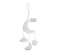 VANZACK Plush Cloud and Moon Hanging Wind Chime with Music for Soft Stroller and Crib Accessory Stimulates Hearing and Touch Design