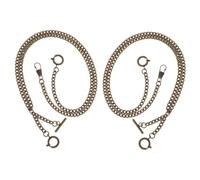 VANZACK Pocket Watch Chain Weddings and Banquets Versatile Use and Secure Hold for 2pcs Vintage with Secure O Link Metal Design Classic Golden Accessory Gentleman