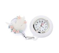 VANZACK Pocket Watch Easy to Set and Carry, Alloy and Plastic Material Fashionable with Floral Decoration Nursing for Women Suitable for Hospital and Other Fields