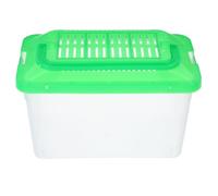VANZACK Portable Plastic Turtle Tank with Optimal Airflow Lightweight and Convenient Reptile Carrier for Travel Small Goldfish Box and Multi Functional Habitat for Aquatic Pets