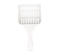 VANZACK Portable White Cat Litter Scooper Long Handle Litter Cleaning Gadget for Home Use Easy to Clean Compact Design Practical Pet Waste Scoop for Cat Owners