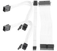 VANZACK Power Module Cable Kit White Extension Cables for PC Use in Gaming PC Setup