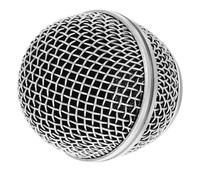 VANZACK Professional Silver Mic Ball Head Mesh Grill Replacement Microphone Cover with Noise-reducing Windshield Compatible Various Microphones for Audio Recording