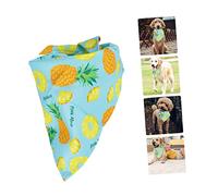 VANZACK Puppy Neckerchief Pet Bandana Scarf for Dogs Cats Pet Grooming Accessory Comfortable Washable for Daily Use Parties Pineapple Design