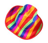 VANZACK Rainbow Cowboy Hat for Dress Up Rainbow Pride Parade Accessory Unique Design Lightweight Party Costume Prop