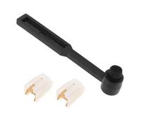 VANZACK Record Needle Replacement with Aluminum Rod Stylus and Dust Removal Brush for Vintage Vinyl Record Players Easy Maintenance and Clear Audio Performance