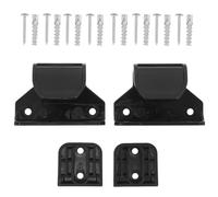 VANZACK Retractable Gate Extension Hardware Kit with Latches and Brackets for Door Frames and Stairways Drill-Mounted Safety Gate Repair Parts for Pet Protection Black Finish