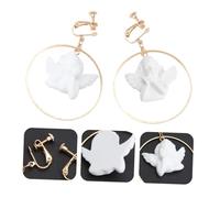 VANZACK Retro Cupid Arrow Asymmetric White Gypsum Drop Ear Hook Vintage Style Jewelry for Women