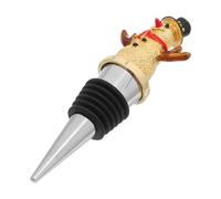 VANZACK Reusable Christmas Snowman Wine Bottle Stopper Metal Decorative Wine Lid Cork Plug Seal Preserver for Holiday Parties and Festive Bar Table Ornament