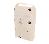 VANZACK Reusable Cotton Nappy Storage Bag for Stroller, Large Capacity Diaper Pouch for Baby Essentials and Bottles, Portable Multi-Function Organiser for On-the-go Parents