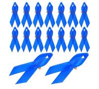VANZACK Ribbon Versatile Ribbon Breastpins with Secure Fastening Satin Blue 100pcs Safety Pins Polyester and Metal Material for DIY Craft Projects and Anti-violence Events