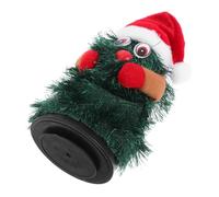 VANZACK Rotating Electric Christmas Tree Plush Quiet Holiday Decoration Indoor Xmas Ornament for Family Festive Fun Battery Not Included