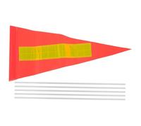 VANZACK Safety Flagpole for Go Kart High Visibility Bike Warning Flag Portable Outdoor Cycling Accessory Flagpole Orange Pvc Flag