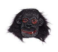 VANZACK Scary Halloween Gorilla Mask for Adults Creative Horror Costume Prop Easy Wear Black Head Cover for Halloween Party Supplies and Costume Events
