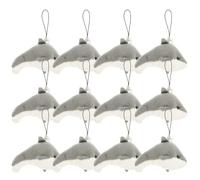 VANZACK Set of 12 Mini Cuddly Toy Key Chains Sea Creatures - Cute Plush Dolphins - Ideal as or for Keys and Bags Perfect Party Bag for and Animal Lovers