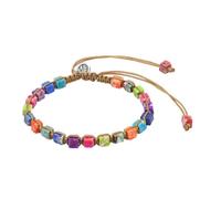 VANZACK Seven Chakras Crystal Stone Beads Wrist Chain Colorful Yoga Beaded Wristband for Women Fashionable Spiritual Accessory