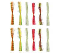 VANZACK Silicone Fishing Skirt Replacement with Secure Design 12pcs for Spinnerbaits Mimics Aquatic Creatures, Essential Fishing Supplies and Freshwater and Saltwater Lure Making