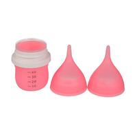 VANZACK Silicone Puppy Nipple Feeder with Anti-colic Protection and Natural Nursing Simulation for Puppies and Small Animals, Pink Pet Feeder Bottle Suitable for Homes and Veterinary