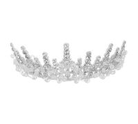 VANZACK Silver Crystal Princess Tiara Crown for Women, Bridal Rhinestone Wedding Headpiece, Queen Costume Hair Accessory for Parties and Special Occasions