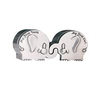 VANZACK Silver Zinc Alloy Baby Keepsake Box for First Tooth and Curl Storage, Elephant Shape No Burr Design, for Christmas Or New Year to Baby Boys and Girls