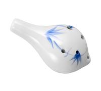 VANZACK Six Hole Ceramic Ocarina Flute Instrument with Small Longmouth Design Pure Alto C Key Sound Natural Material for Beginners and Professional Music Performance