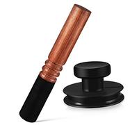 VANZACK Sound Bowl Suction Cup Handle Replacement with Rubber Material and Leather Wrapped Stick for Buddha Sound Bowl and Easy to Use for Meditation and Healing