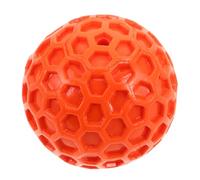 VANZACK Squeaky Dog Ball Small Orange Soft Tough Rubber Chew with Honeycomb Texture for Puppies and Medium Dogs Easy to Clean Indoor Outdoor Interactive Play