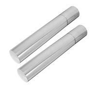 VANZACK Stainless Steel Document Storage Tube 2pcs with Caps for Posters | Thick Cylindrical Metal Body, Portable Carry Design, Prevents Opening, for Diplomas, Photographers and Artists
