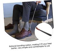 VANZACK Stainless Steel Shoe Horn with Leather Case Long Handled Shoe Lifter for Home Use for Men Women Seniors Smooth Edges Protect Footwear