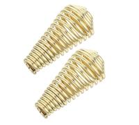 VANZACK Stainless Steel Spring Stove 2pcs Door Handle | Tower Shaped Golden Finish, Heat-resistant Grip, Reduces Hand Fatigue, Replacement for Bbq Handles