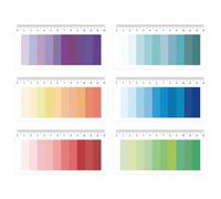 VANZACK Sticky Tabs Portable Book Tabs Paper Page Markers 6 Sets Gradient Colour Easy to Carry and Use 150 Sheets Per Set, Creative Design for Home and Office for Professional Reading