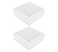 VANZACK Storage Tube Holder 2pcs 100 Slots Plastic Tubes 1.8ml 2ml 5ml 10ml Easy Extraction For Hospitals Laboratory Freezer Box