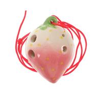 VANZACK Strawberry Ocarina Wind Instrument 6-Hole Beginner Ocarina Lanyard Creative Fruit-Shaped for Boys and Girls and Students for Music Learning Random Color
