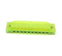 VANZACK Ten Holes Plastic Harmonica for Boys and Girls and Adults, Beginner Musical Toy, Portable Green Mouth Organ Suitable for Early Music Education and Small Instrument Practice