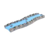 VANZACK Therapeutic Resin Water Feature Miniature Garden Stream for Sand Table DIY Fairy Garden Landscape Decor Detailed Resin Creek for Dollhouse Stress Relief Sand Tray Accessory