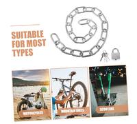 VANZACK Thickened Iron Chain Bike Lock with Anti-Saw Short Lock for Bicycle Mountain Road Bike Scooter Motorcycle Wear-Resistant Theft Protection