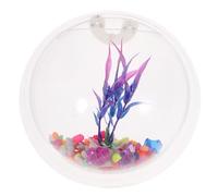VANZACK Transparent Wall Mounted Acrylic Fish Tank Bowl Space-saving Hanging Aquarium for Fish and Plants Clear for Home Wall Decor Easy Installation Random Color