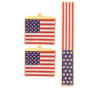 VANZACK US Flag Tie Clip and Alloy Cufflinks with 3d US Flag Modeling, Secure Fit and Versatile Use for Interviews and Events, Modern Classic American Style Accessories