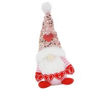VANZACK Valentine's Day Plush Gnome Doll Couple Set Romantic Stuffed Gnomes Flag Male Figure Valentine's Party Decoration