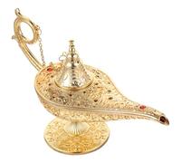 VANZACK Vintage Arabian Lamp Home Decor Collectable Classic Table Ornament for Theatrical Props and Elegant Desktop Adornment