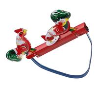 VANZACK Vintage Iron Pecking Rooster with Interactive Function Retro Poultry Plaything Crafted From Sturdy Metal Lifelike Design for Collectors and Chicken Lovers Timeless Nostalgic