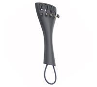 VANZACK Violin Tailpiece for 4/4 with 4 Fine Tuners and Tailgut Wire, Black Aluminum Alloy and Plastic Instrument Accessory, Easy to Tune and Ready to Use for Violin Lovers