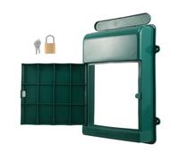 VANZACK Wall Mount Lockable Mailbox with Key Lock, Weather Resistant Plastic Post Box for Home and Office, Space Saving Outdoor Wall Mount Secure Storage Box