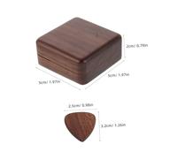 VANZACK Walnut Wood Guitar Plectrum with Solid Wood Box Rounded Edge Acoustic Bass Thumb Finger Picks Portable Mini Wooden Picks for Ukulele Banjo Accessories Travel-friendly for All Skill