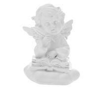 VANZACK White Resin Angel Sculpture Figurine Elegant Cherub Decor for Home Office Desktop Vintage Style Ornament Family Friends